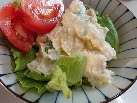 水菜とコーンのポテトサラダ＊